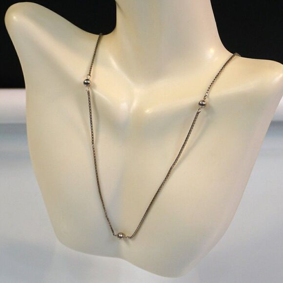 Sterling Silver 5.66 gr Chain Necklace 24" L - Picture 1 of 7
